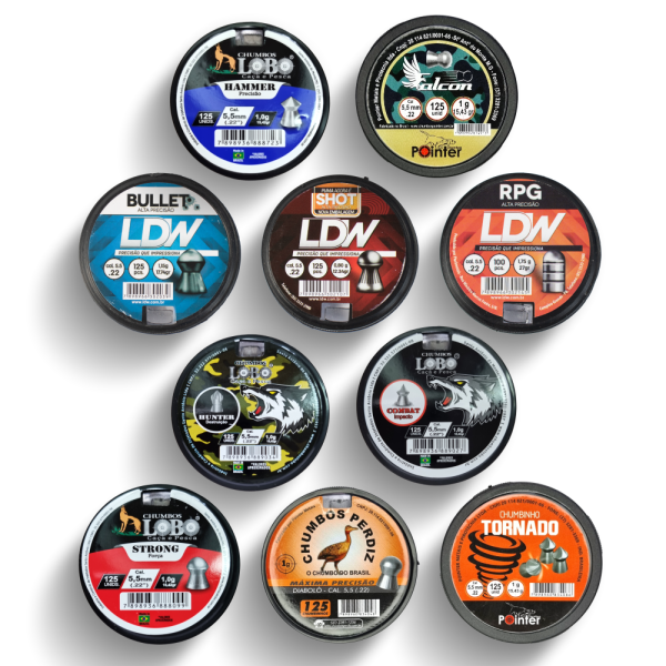 10 Cx 5.5 mm Chumbinhos de Pressão