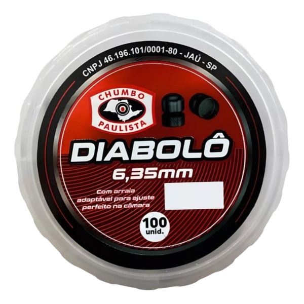 12 Cx 6.35mm Chumbinho Pressão Mr Diabolô - 1200 Unidades ( Paulista )