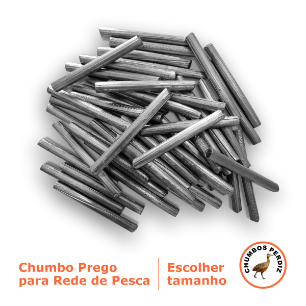 Chumbo Prego Rede Arrastão – 20KG (Perdiz) - Escolher Tamanho